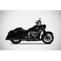 Zard Dual Slip-on Exhaust System for Harley Davidson Grand American Touring Motorcycles (114cc engines - Glides and Road King - 2021+) Zard Dual Slip-on Exhaust System for Harley Davidson Grand American Touring Motorcycles (114cc engines - Glides and Road King - 2021+)